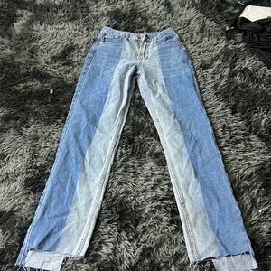 Two toned wide leg Jeans